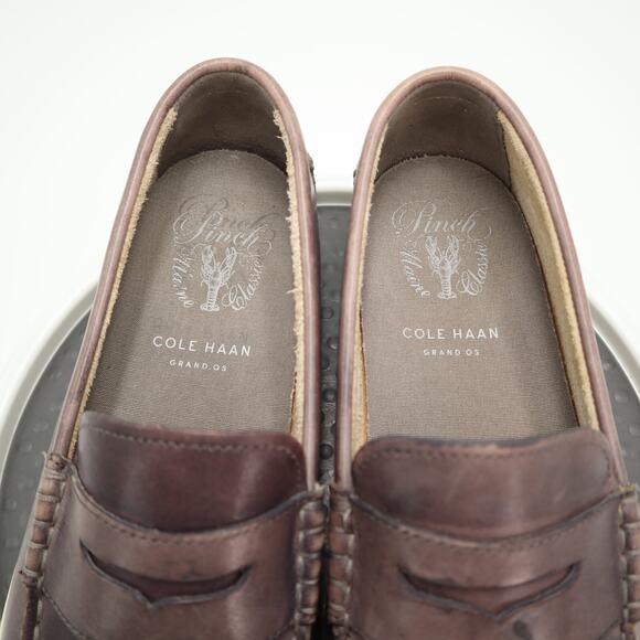 Cole Haan Pinch Weekender Shoes Mens 13 Grey Leather Penny Loafer Slip On - Picture 12 of 16